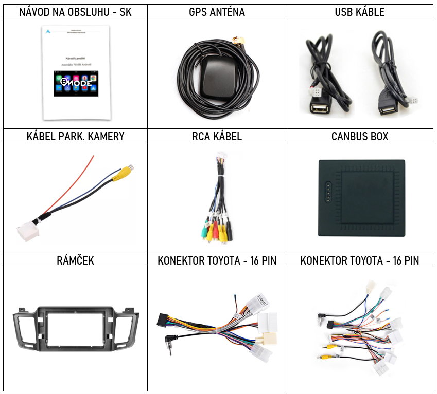 SK Prislusenstvo pre autorádio Bmode pre Toyota RAV4 s carplay a androidauto - evtech.sk